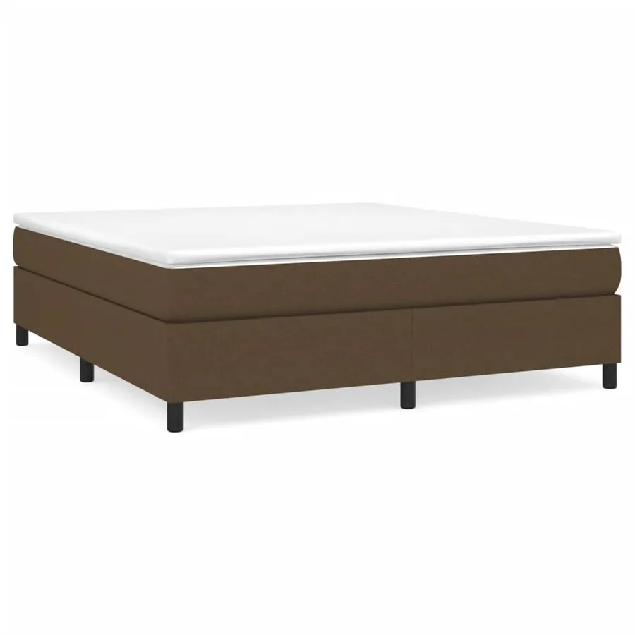 Sommier à lattes de lit avec matelas Marron foncé 160x200 cm - 2