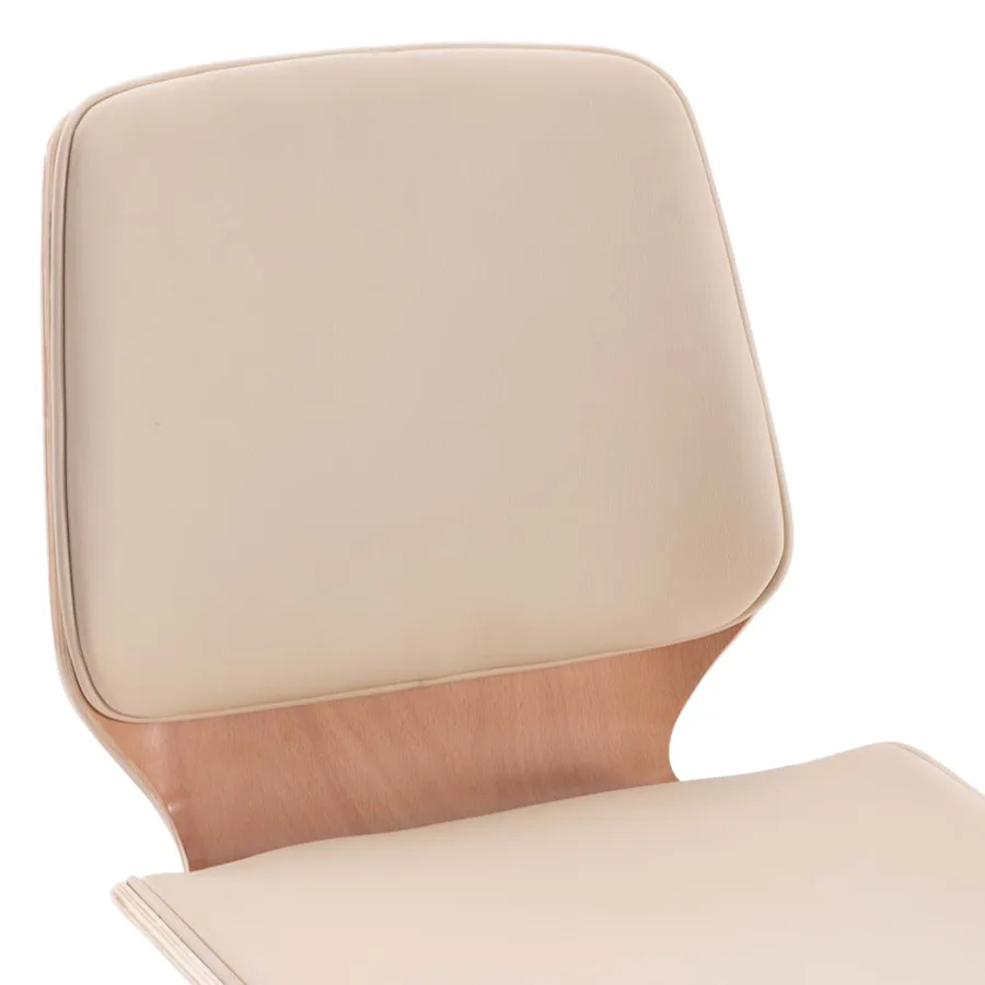 Chaises à manger lot de 2 crème similicuir - 7