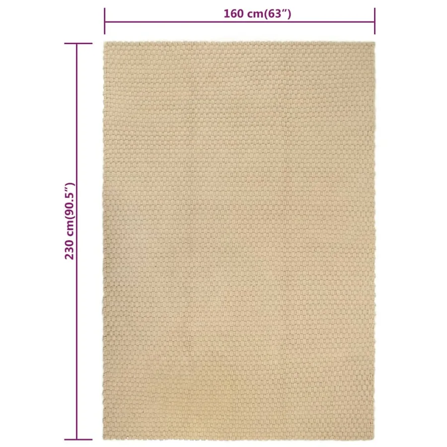 Tapis rectangulaire Naturel 160x230 cm Coton - 6
