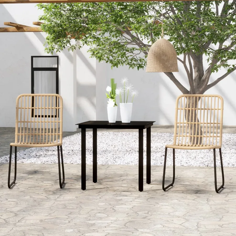 Ensemble à manger de jardin 3 pcs Chêne