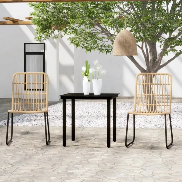 Ensemble à manger de jardin 3 pcs Chêne