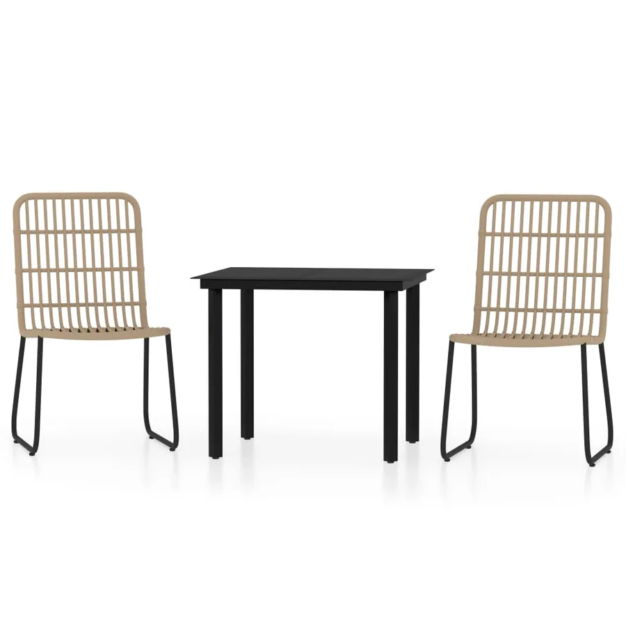 Ensemble à manger de jardin 3 pcs Chêne - 2