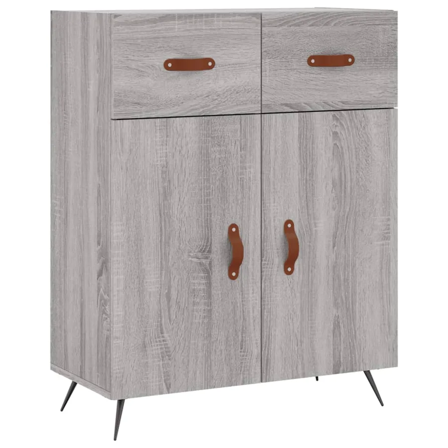 Buffet sonoma gris 69,5x34x90 cm bois d'ingénierie - 2