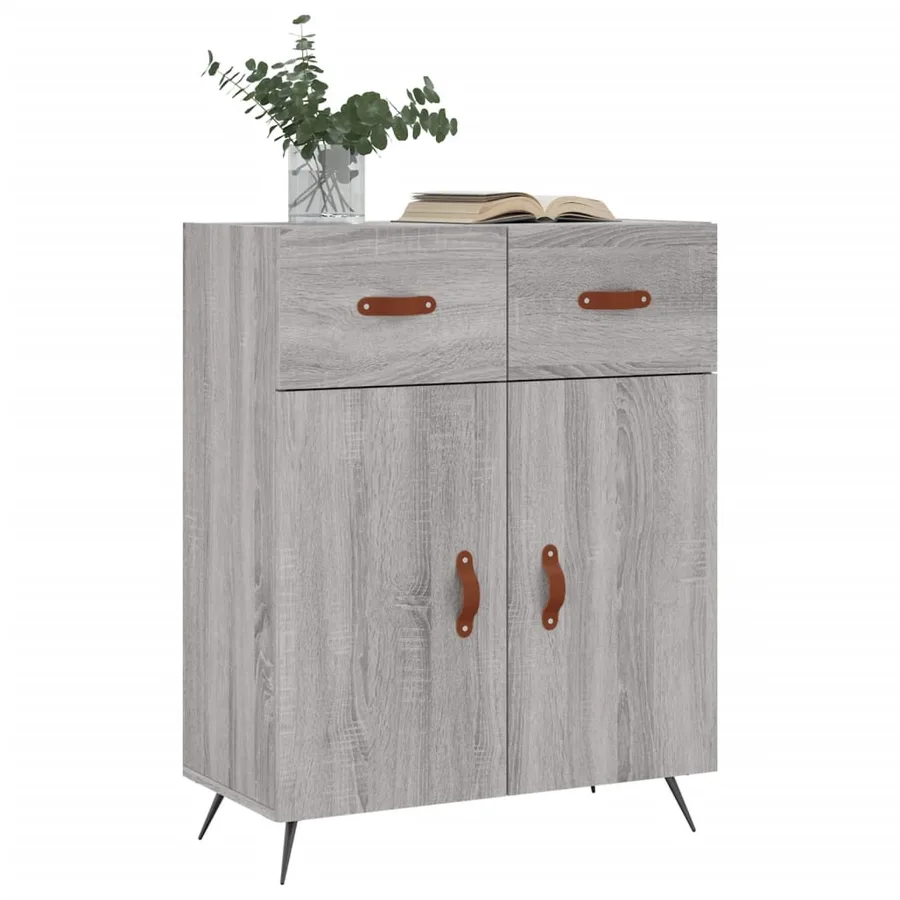 Buffet sonoma gris 69,5x34x90 cm bois d'ingénierie - 3