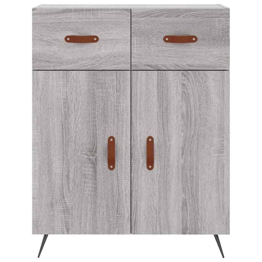 Buffet sonoma gris 69,5x34x90 cm bois d'ingénierie - 6
