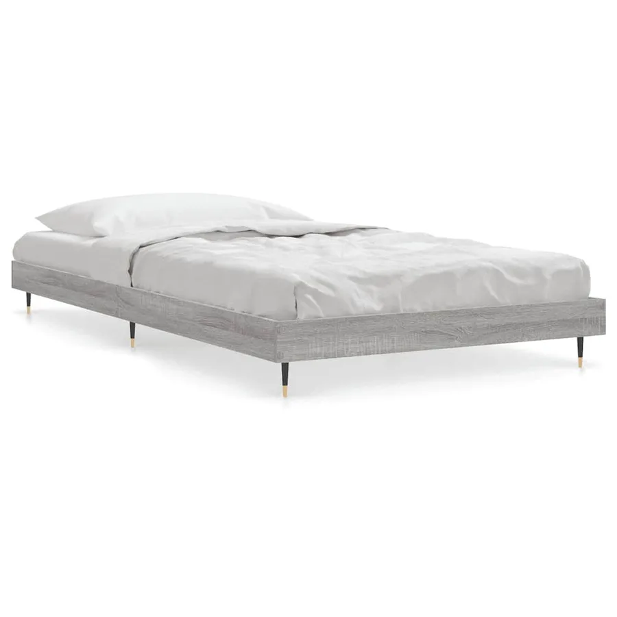 Cadre de lit sans matelas sonoma gris 90x190 cm - 2