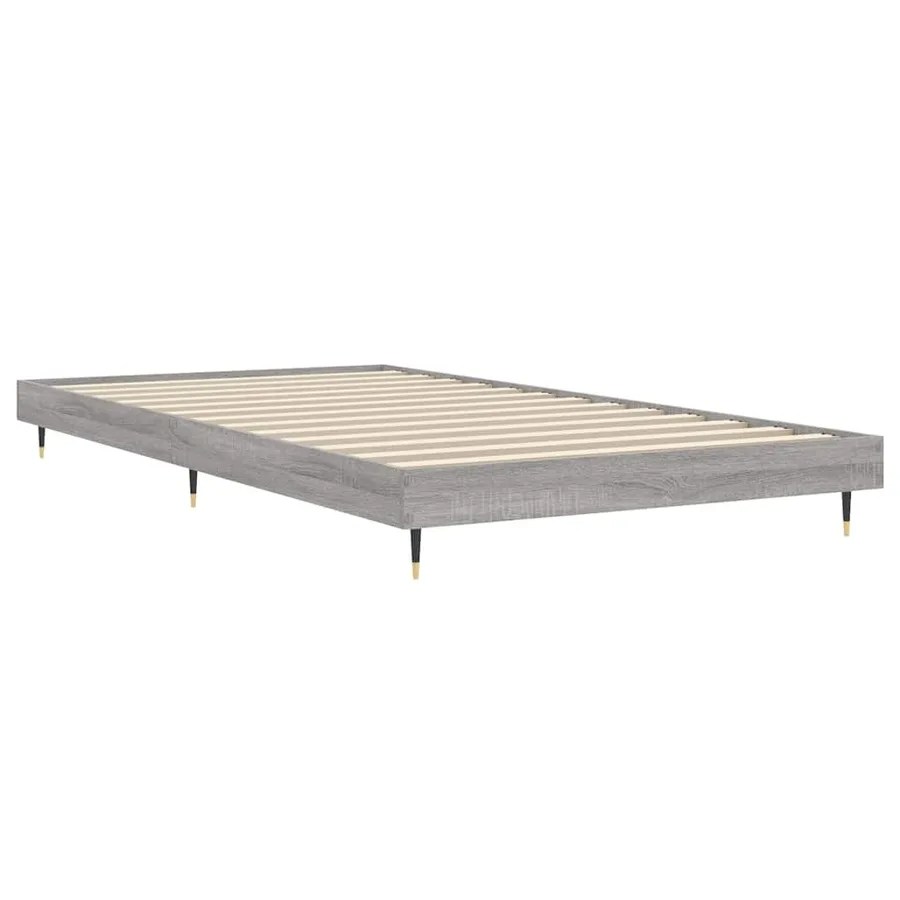 Cadre de lit sans matelas sonoma gris 90x190 cm - 5