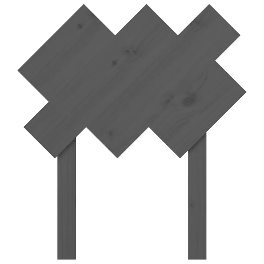 Tête de lit Gris 72,5x3x81 cm Bois massif de pin - 4