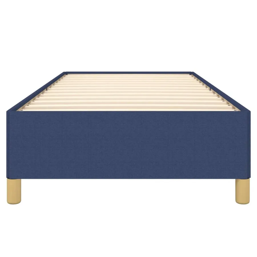 Cadre de lit sans matelas bleu 90x200 cm tissu - 5