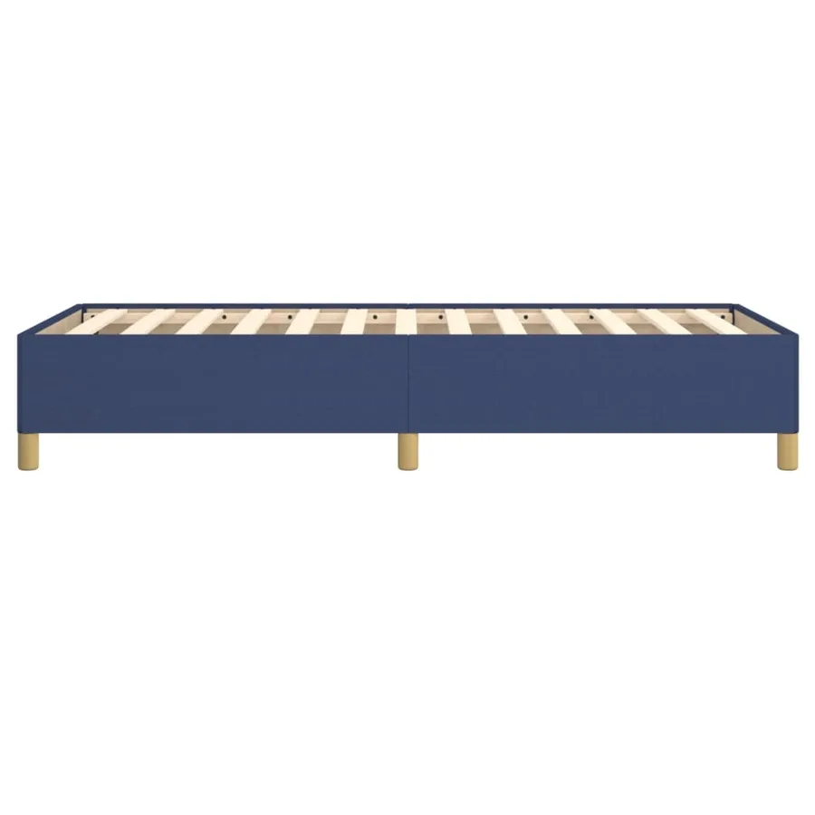 Cadre de lit sans matelas bleu 90x200 cm tissu - 6
