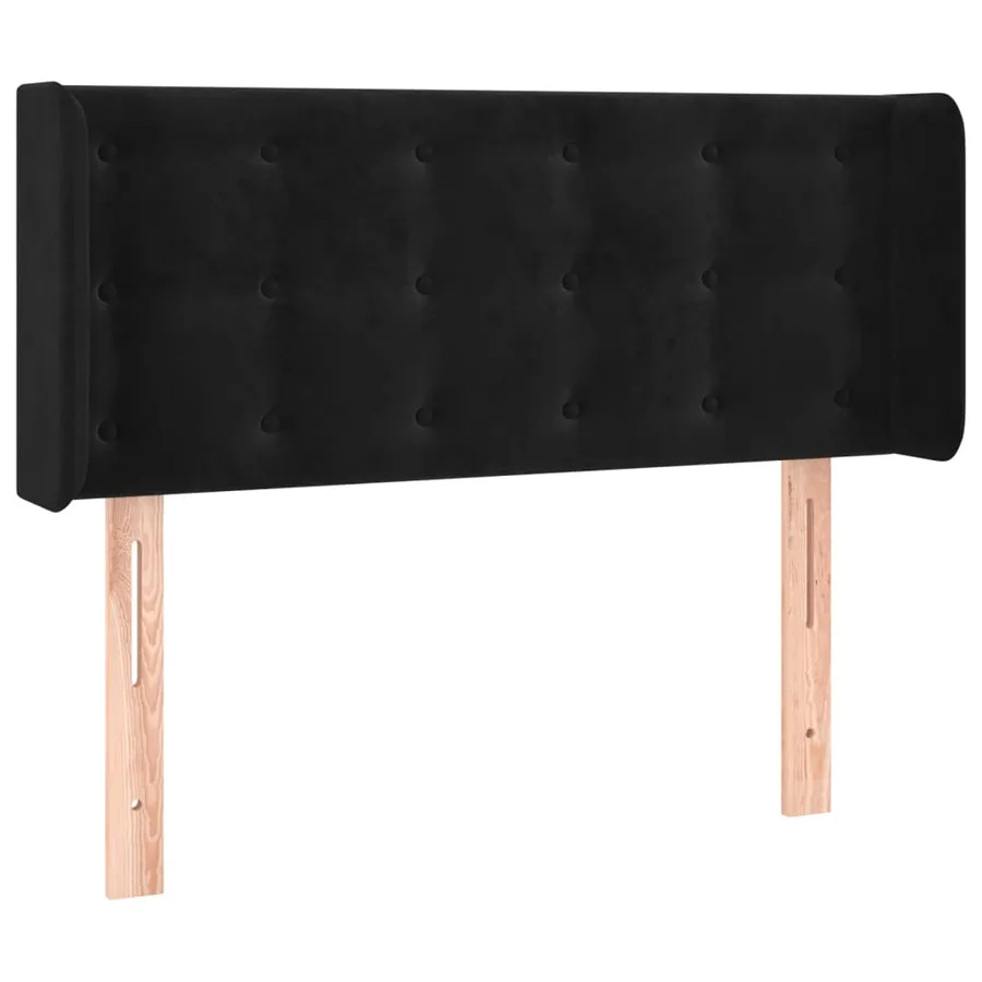 Tête de lit à LED Noir 93x16x78/88 cm Velours - 3