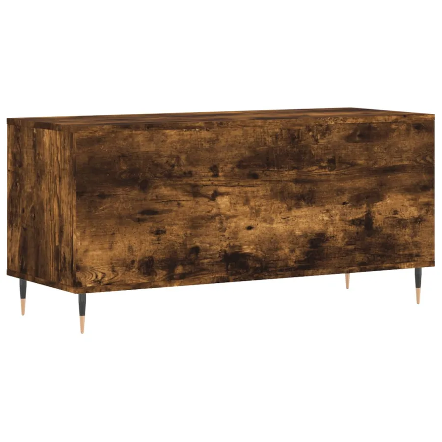 Armoire à disques chêne fumé 100x38x48 cm bois d'ingénierie - 6