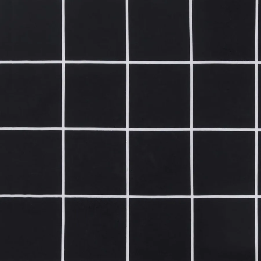 Coussins de chaise lot de 6 carreaux noir 50x50x7 cm - 8