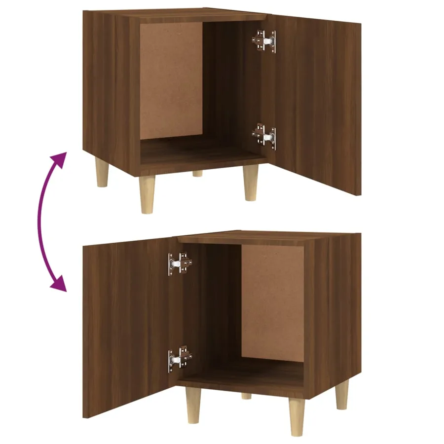 Table de chevet Chêne marron Bois d'ingénierie - 6