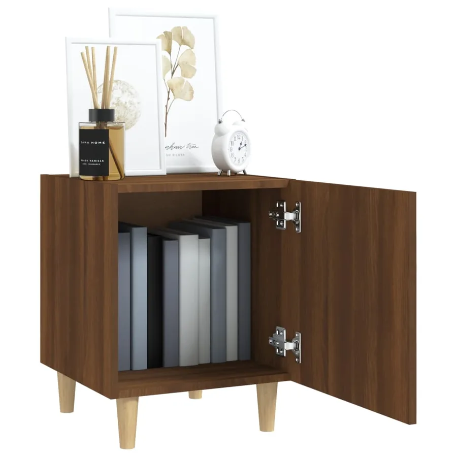 Table de chevet Chêne marron Bois d'ingénierie - 7