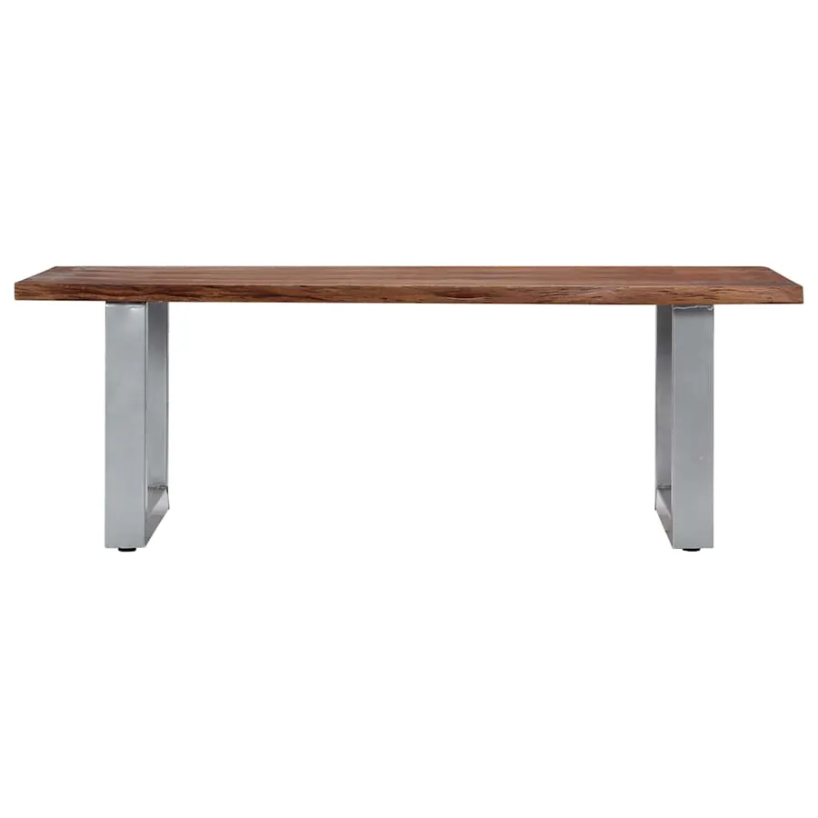 Table basse avec bord naturel 115x60x40 cm Bois d'acacia massif - 2