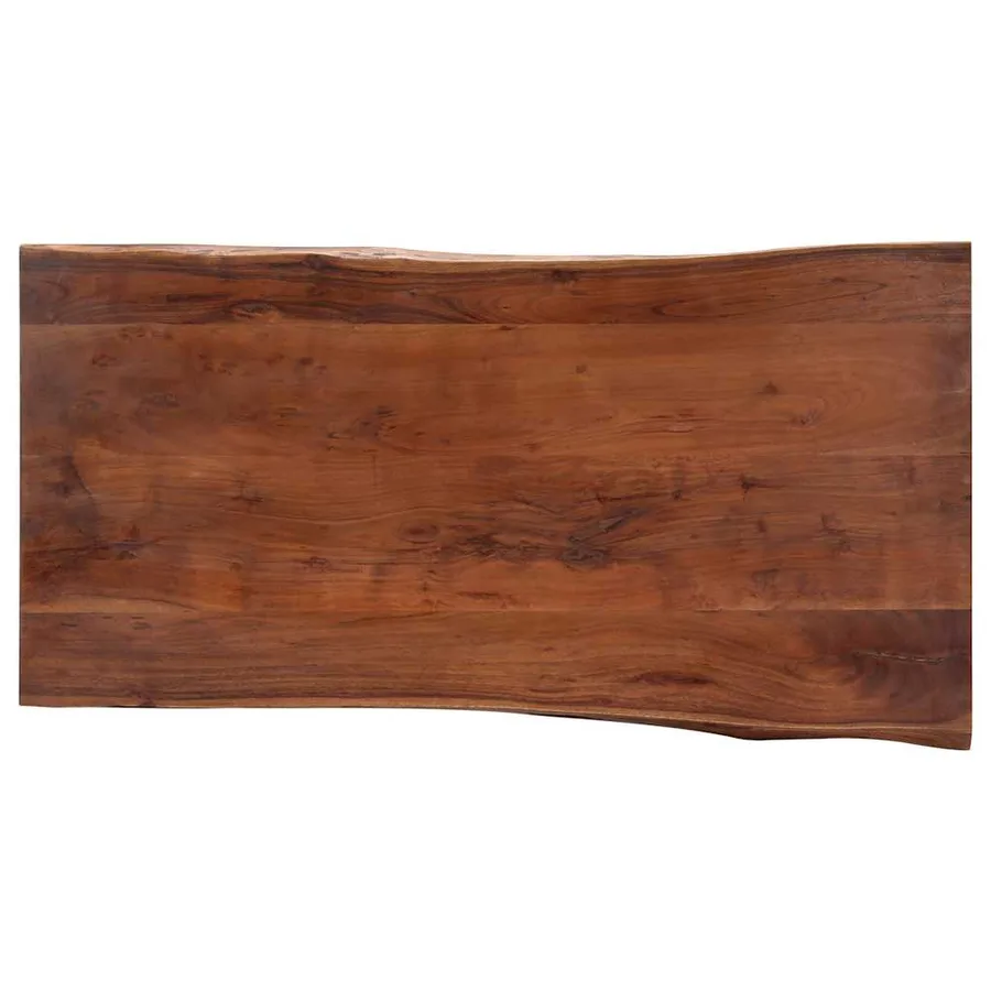 Table basse avec bord naturel 115x60x40 cm Bois d'acacia massif - 5