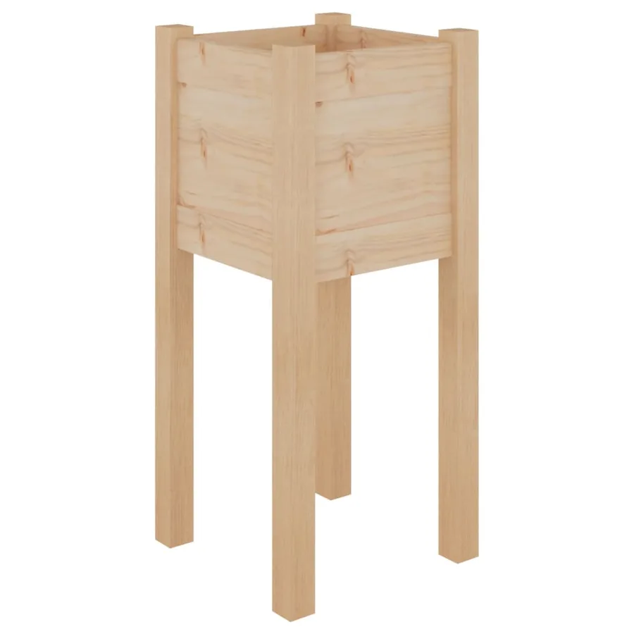 Jardinière d'extérieur 31x31x70 cm bois de pin massif - 2
