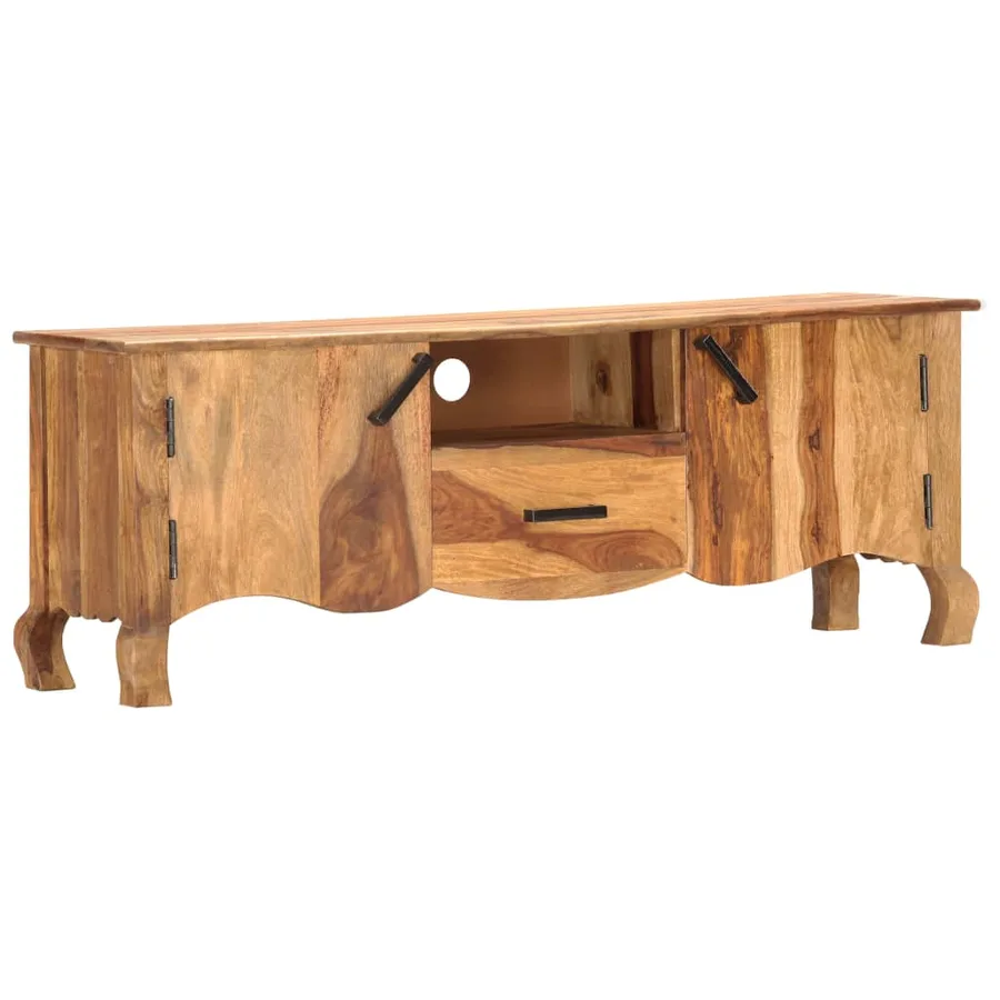 Meuble TV 115x30x42 cm Bois solide - 10