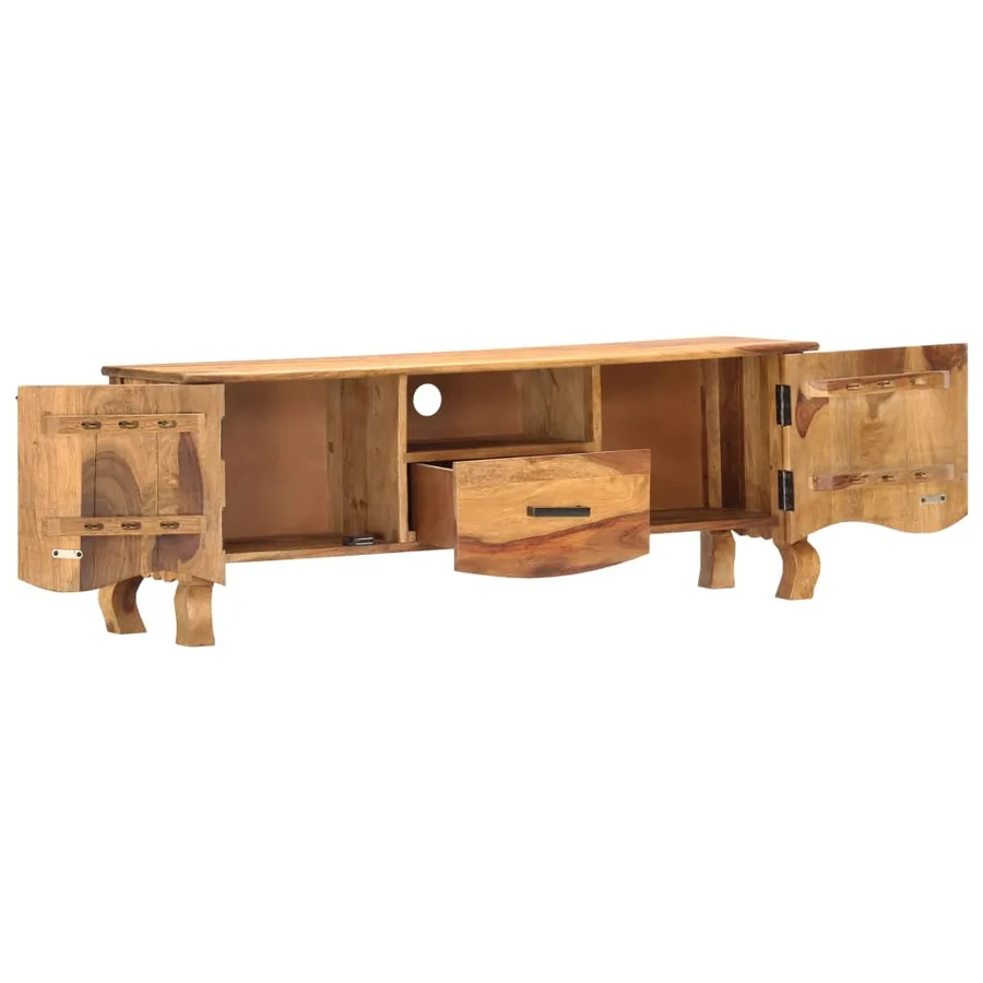 Meuble TV 115x30x42 cm Bois solide - 2