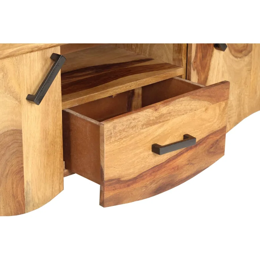Meuble TV 115x30x42 cm Bois solide - 6