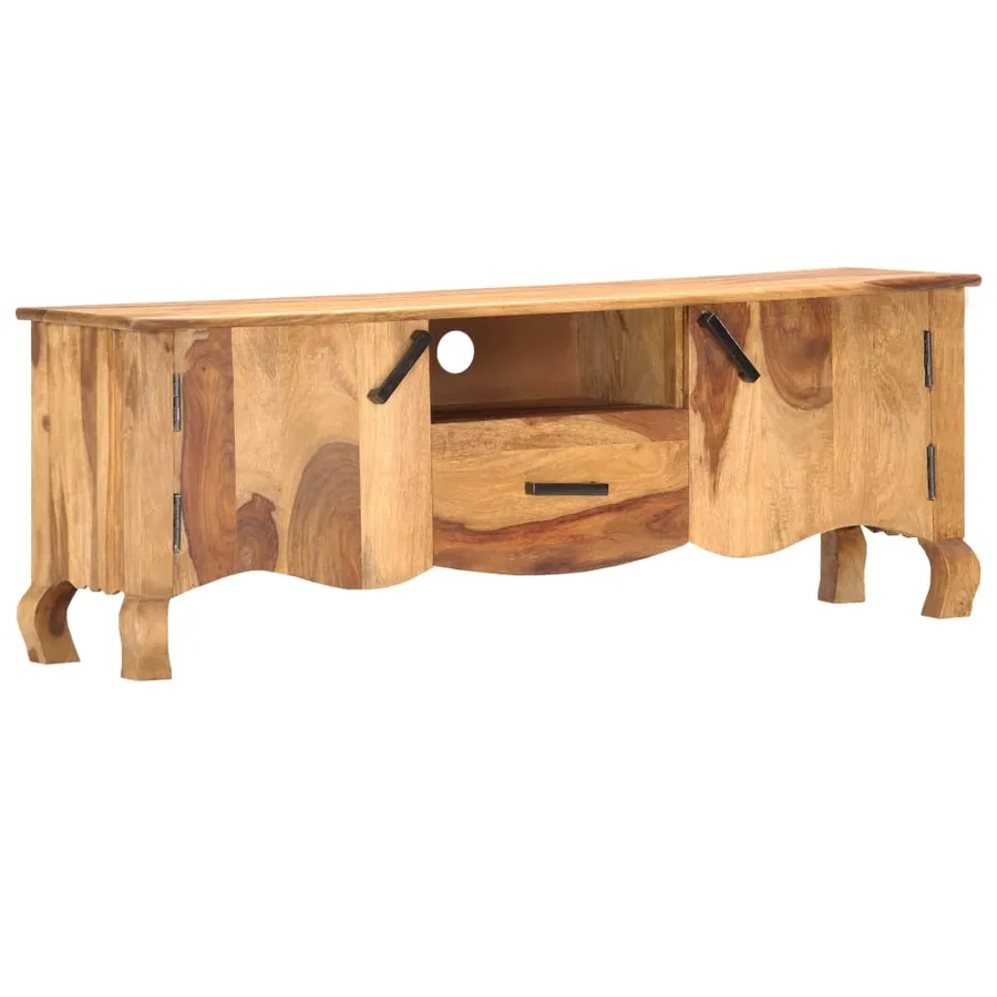 Meuble TV 115x30x42 cm Bois solide - 8