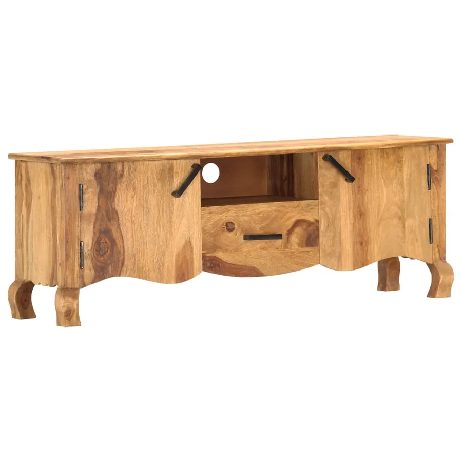 Meuble TV 115x30x42 cm Bois solide - 9