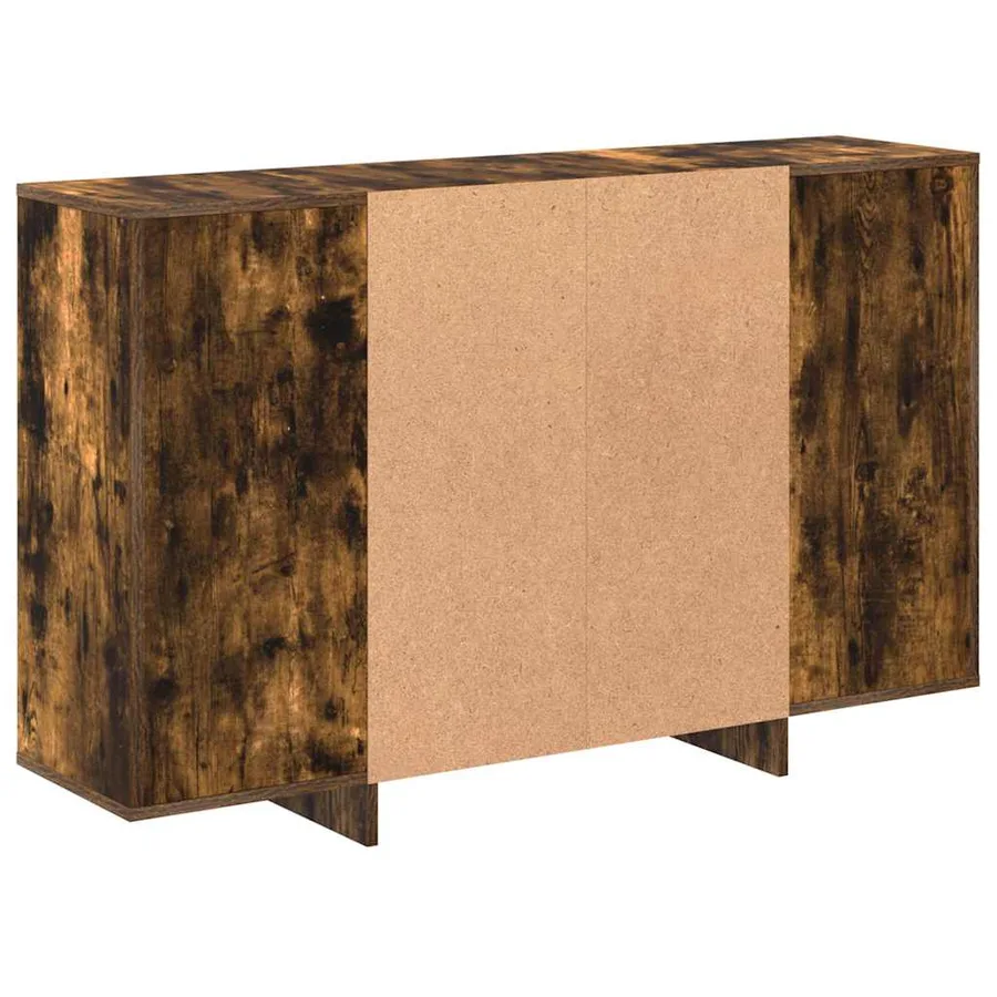 Buffet chêne fumé 120x30x75 cm bois d'ingénierie - 7