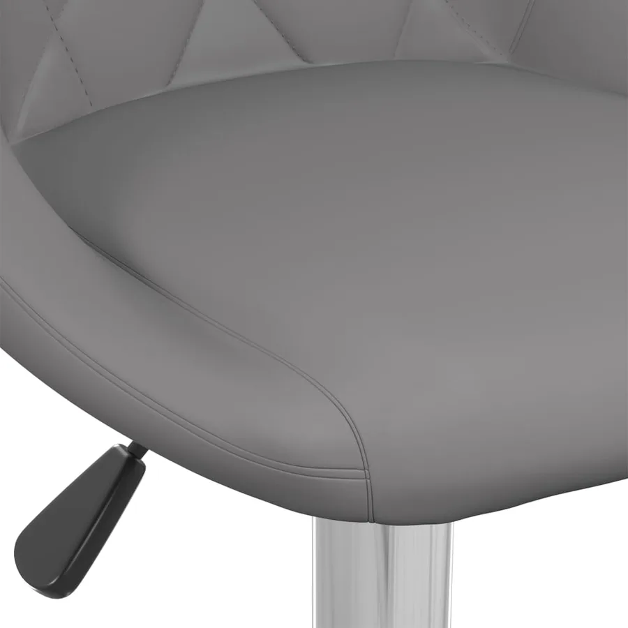 Tabourets de bar lot de 2 gris similicuir - 7