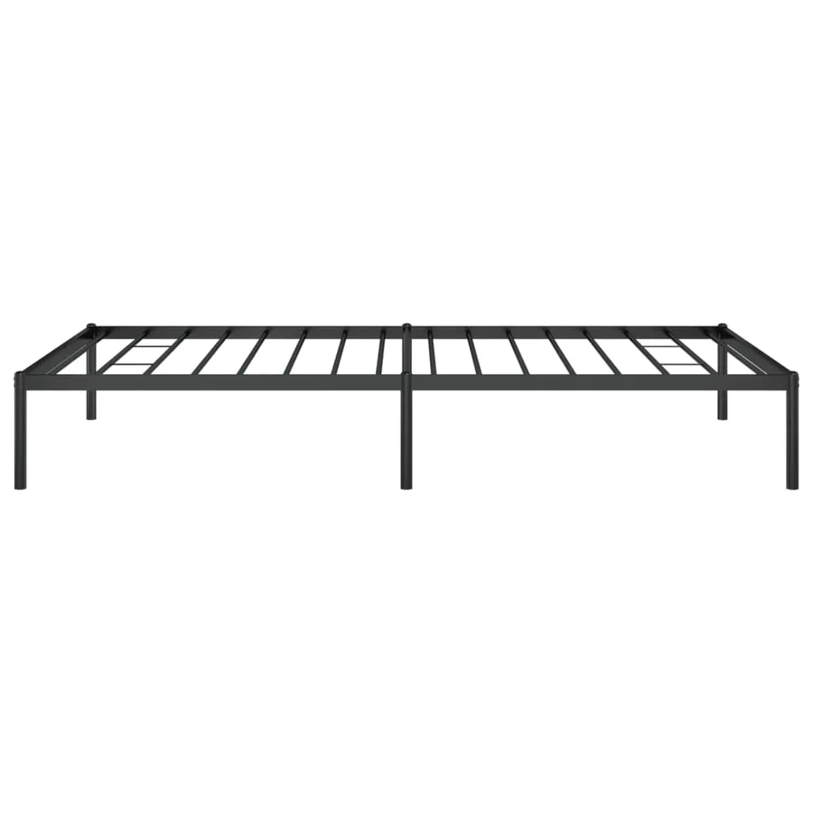 Cadre de lit métal sans matelas noir 107x203 cm - 6