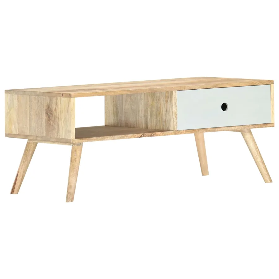 Table basse 90x50x40 cm Bois de manguier massif - 7