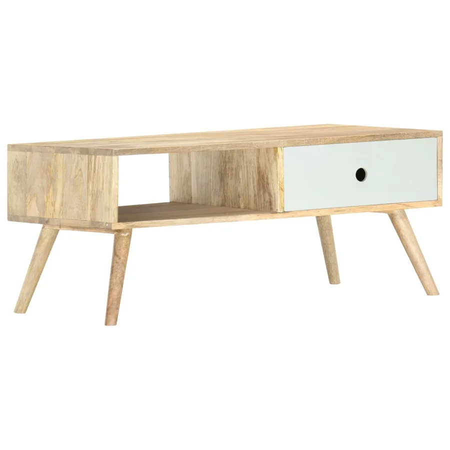 Table basse 90x50x40 cm Bois de manguier massif - 8