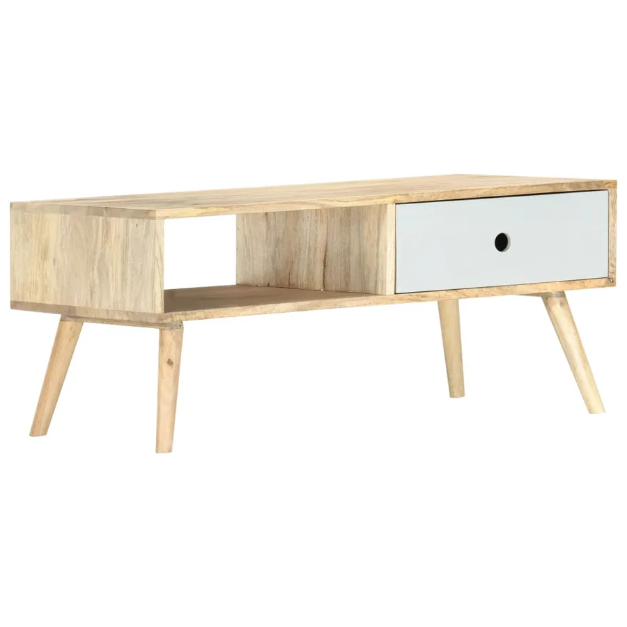 Table basse 90x50x40 cm Bois de manguier massif - 9