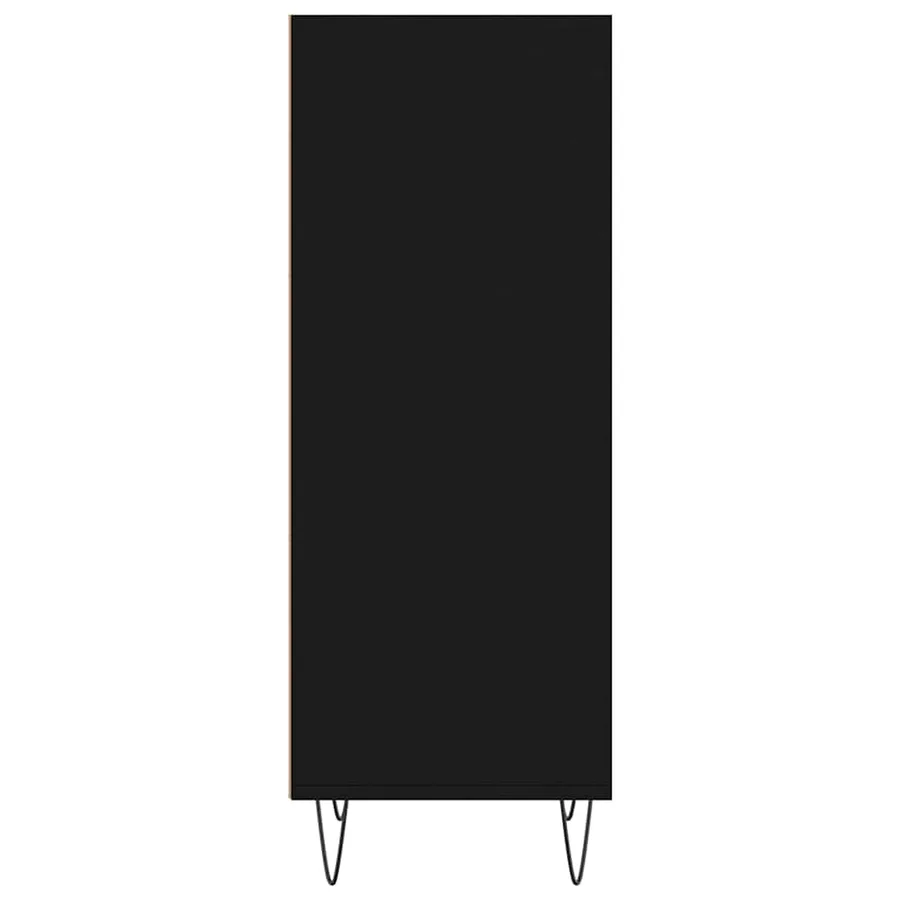 Buffet noir 34,5x32,5x90 cm bois d'ingénierie - 5