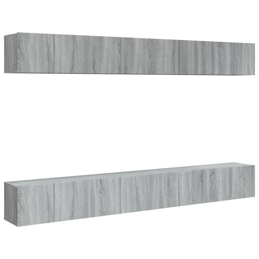 Meubles TV 8 pcs Sonoma gris 60x30x30 cm Bois d'ingénierie - 2