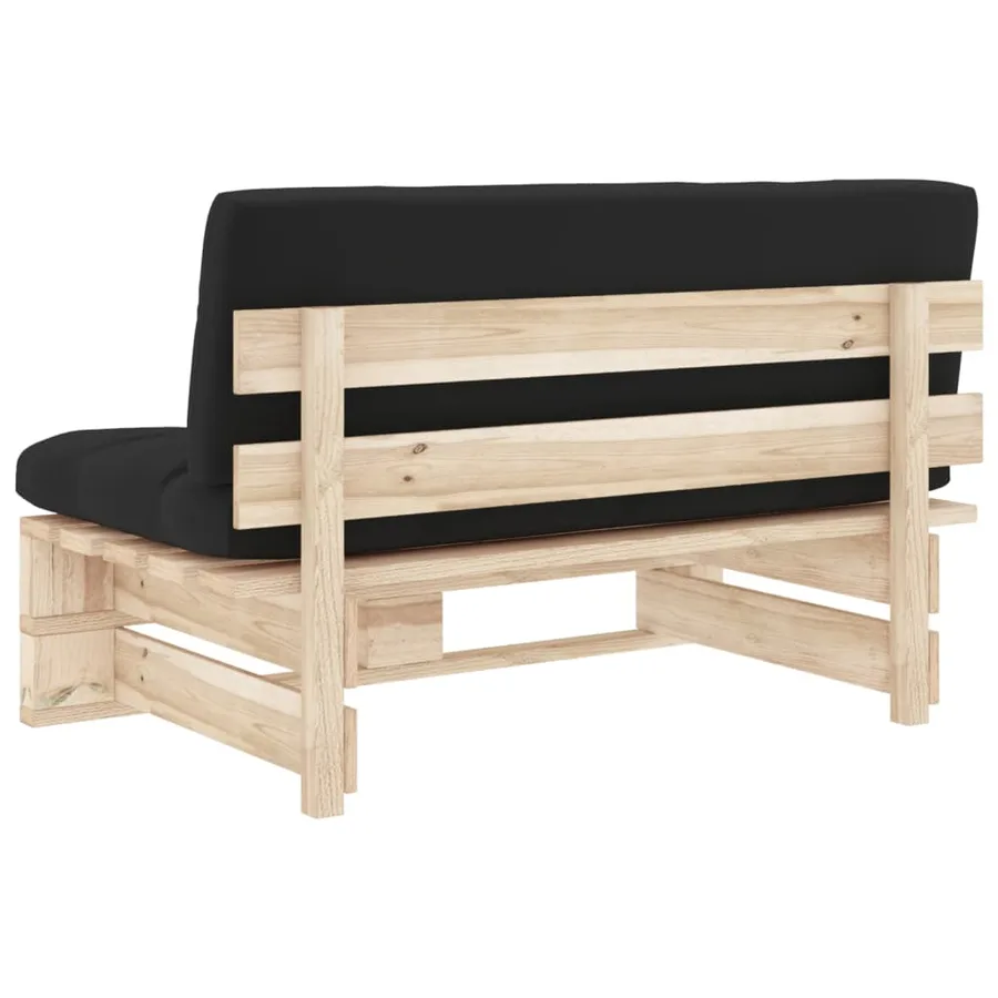 Canapé central palette de jardin bois de pin imprégné - 5