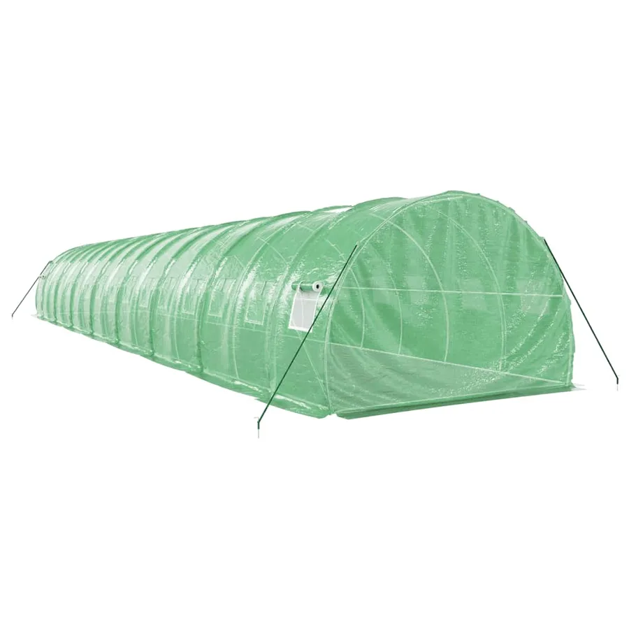 Serre avec cadre en acier vert 48 m² 16x3x2 m - 6