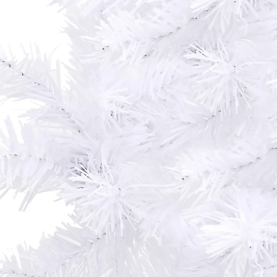 Sapin de Noël artificiel d'angle Blanc 240 cm PVC - 5