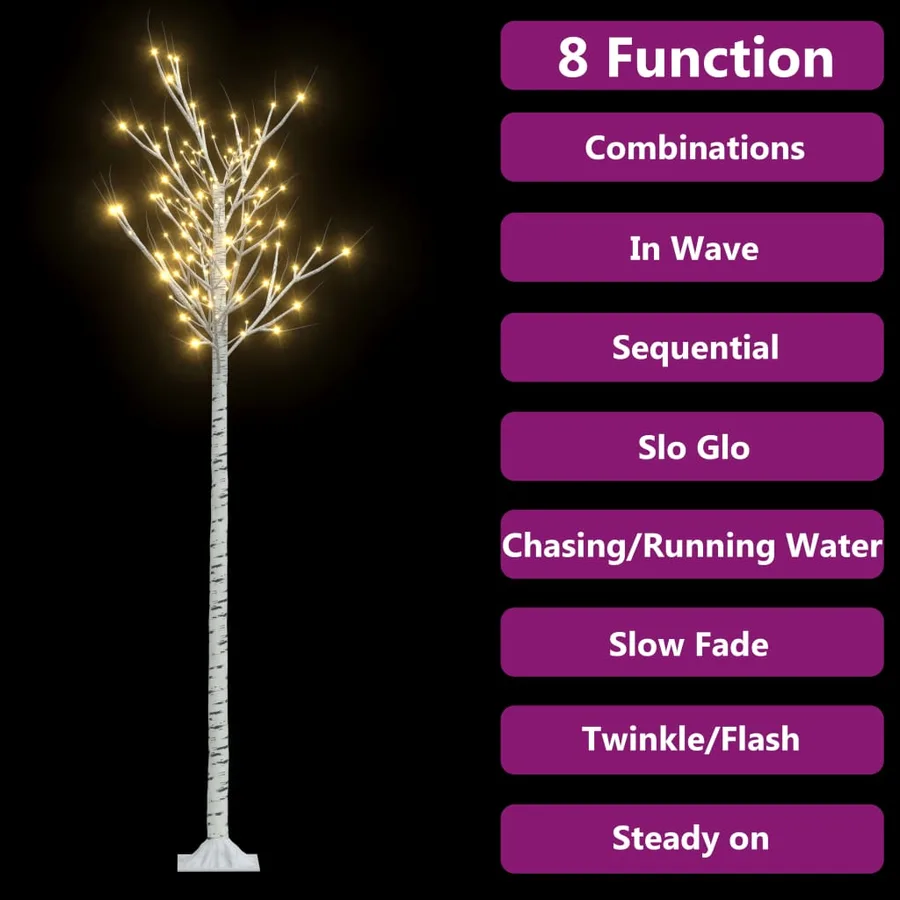 Sapin de Noël 200 LED blanc chaud Saule 2,2 m Int/Ext - 3