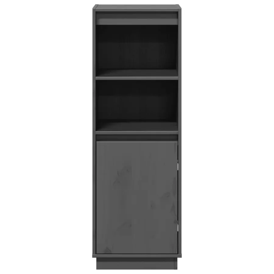 Buffet haut Gris 37x34x110 cm Bois massif de pin - 4