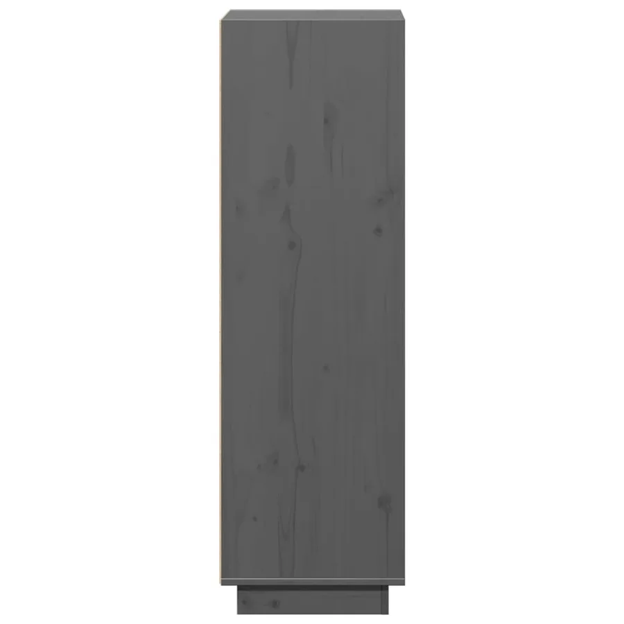 Buffet haut Gris 37x34x110 cm Bois massif de pin - 6