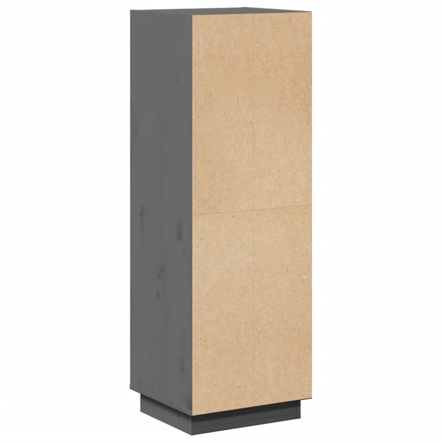 Buffet haut Gris 37x34x110 cm Bois massif de pin - 7