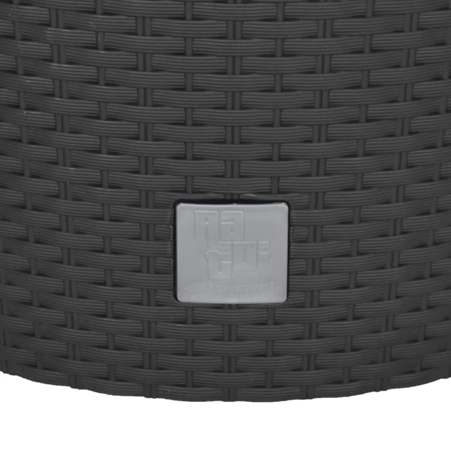 Jardinière et intérieur amovible anthracite 35 /37,5 L rotin PP - 6