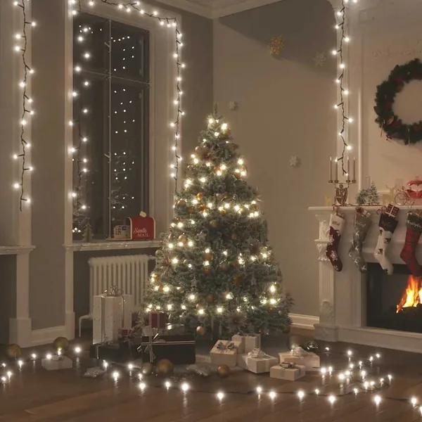 Guirlande LED avec 150 LED Blanc froid 15 m PVC