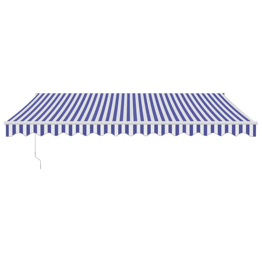 Auvent rétractable automatique bleu et blanc 4,5x3 m - 3