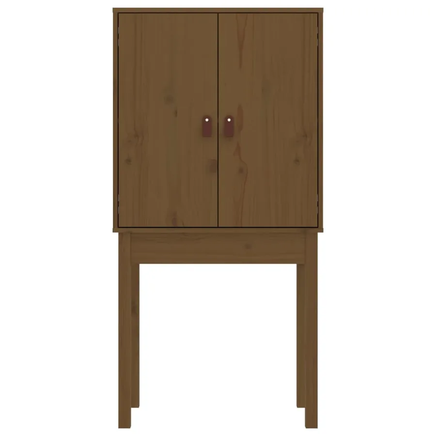 Buffet haut Marron miel 60x40x120 cm Bois massif de pin - 6