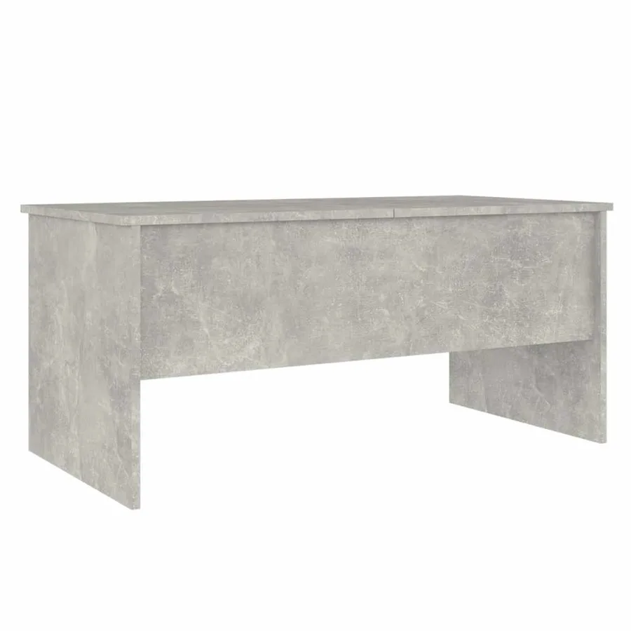 Table basse gris béton 102x50,5x46,5 cm bois d'ingénierie - 5