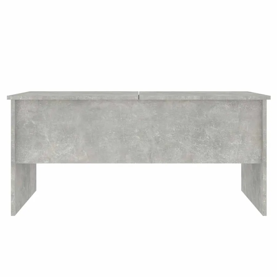 Table basse gris béton 102x50,5x46,5 cm bois d'ingénierie - 6