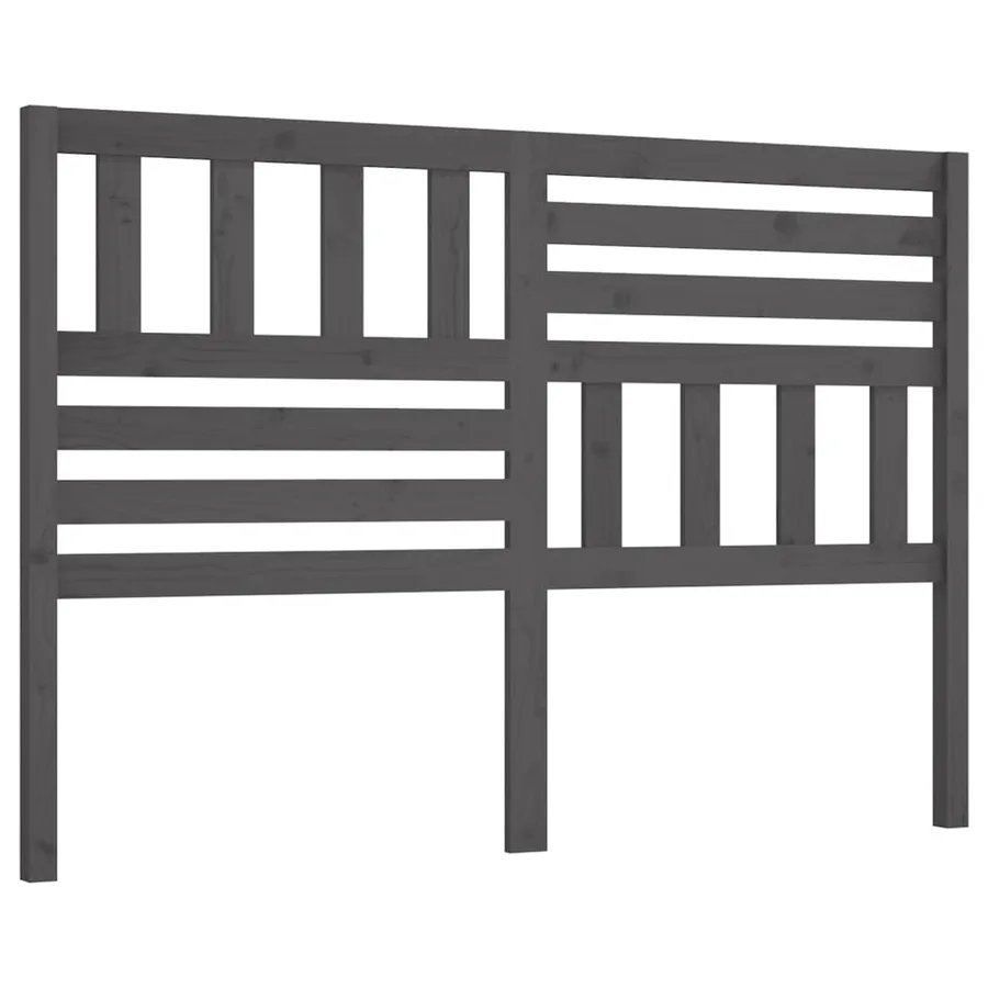 Tête de lit Gris 156x4x100 cm Bois massif de pin - 2