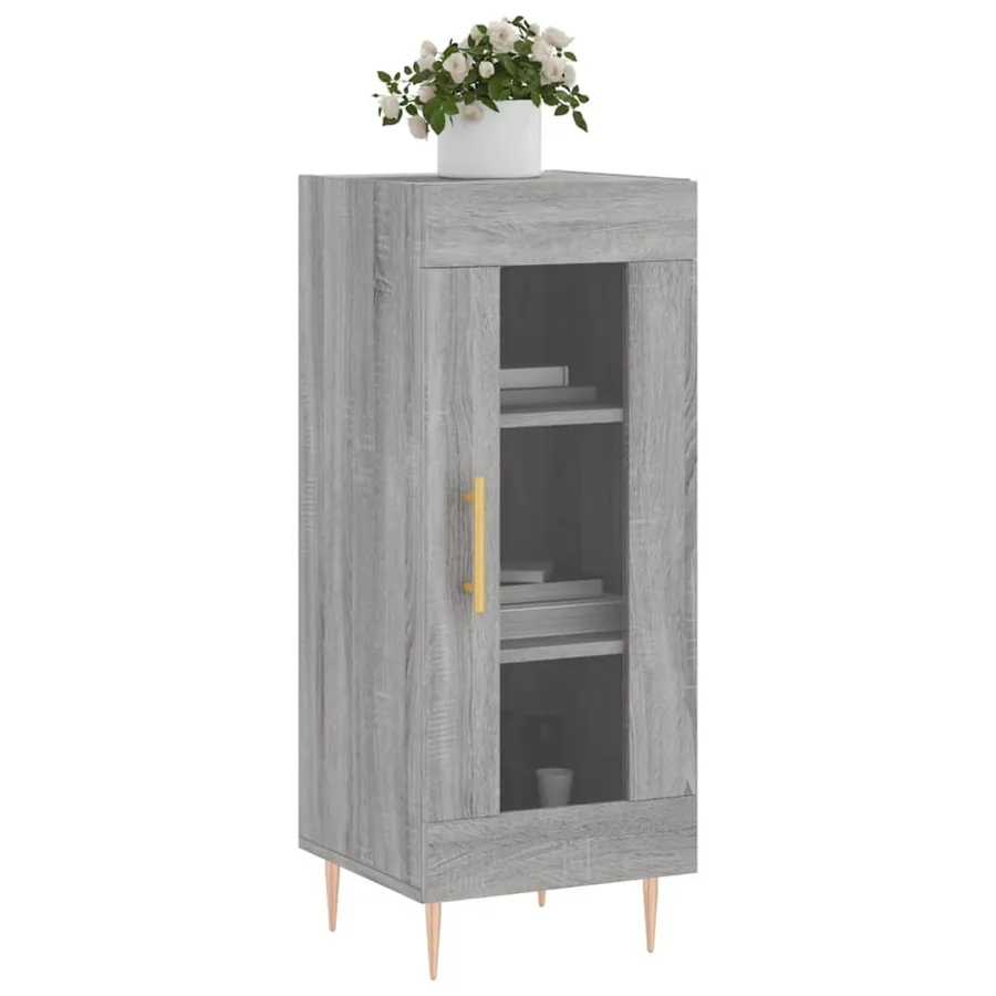 Buffet Sonoma gris 34,5x34x90 cm Bois d'ingénierie - 3